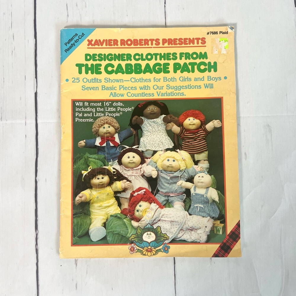 Vtg 1984 Cabbage Patch Kids Designer Clothes Sewing Pattern Book Xavier Roberts